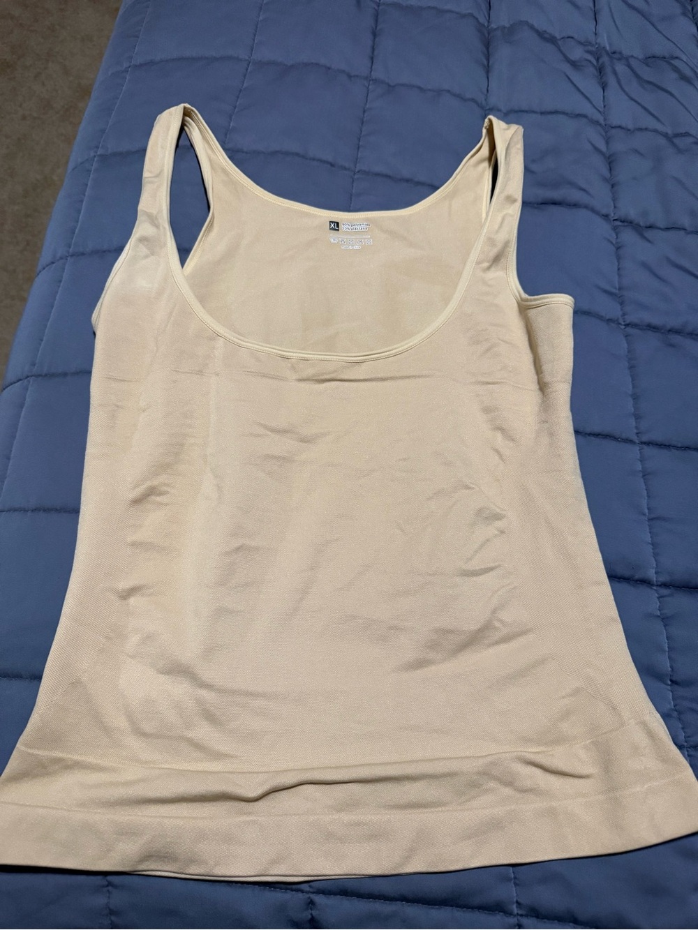 Classic Scoop Neck Tank Top in Light Beige